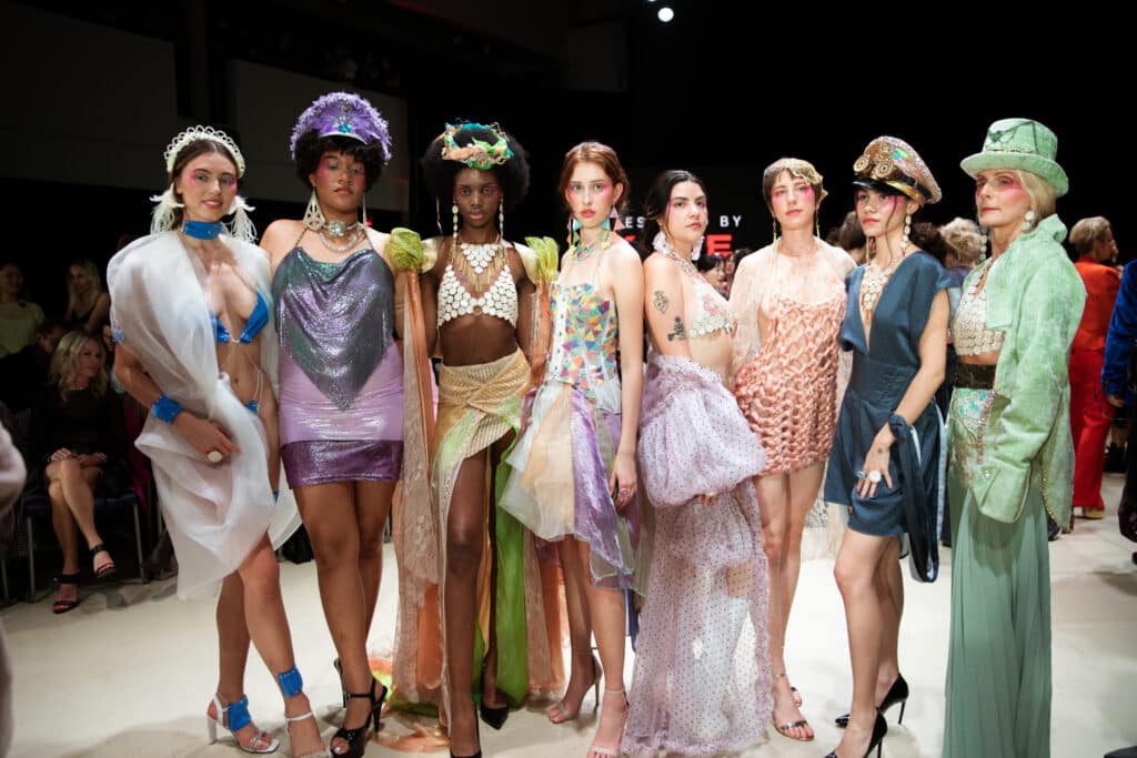 Showstopping designs presented at Vancouver Fashion Week by Extenso Productions.