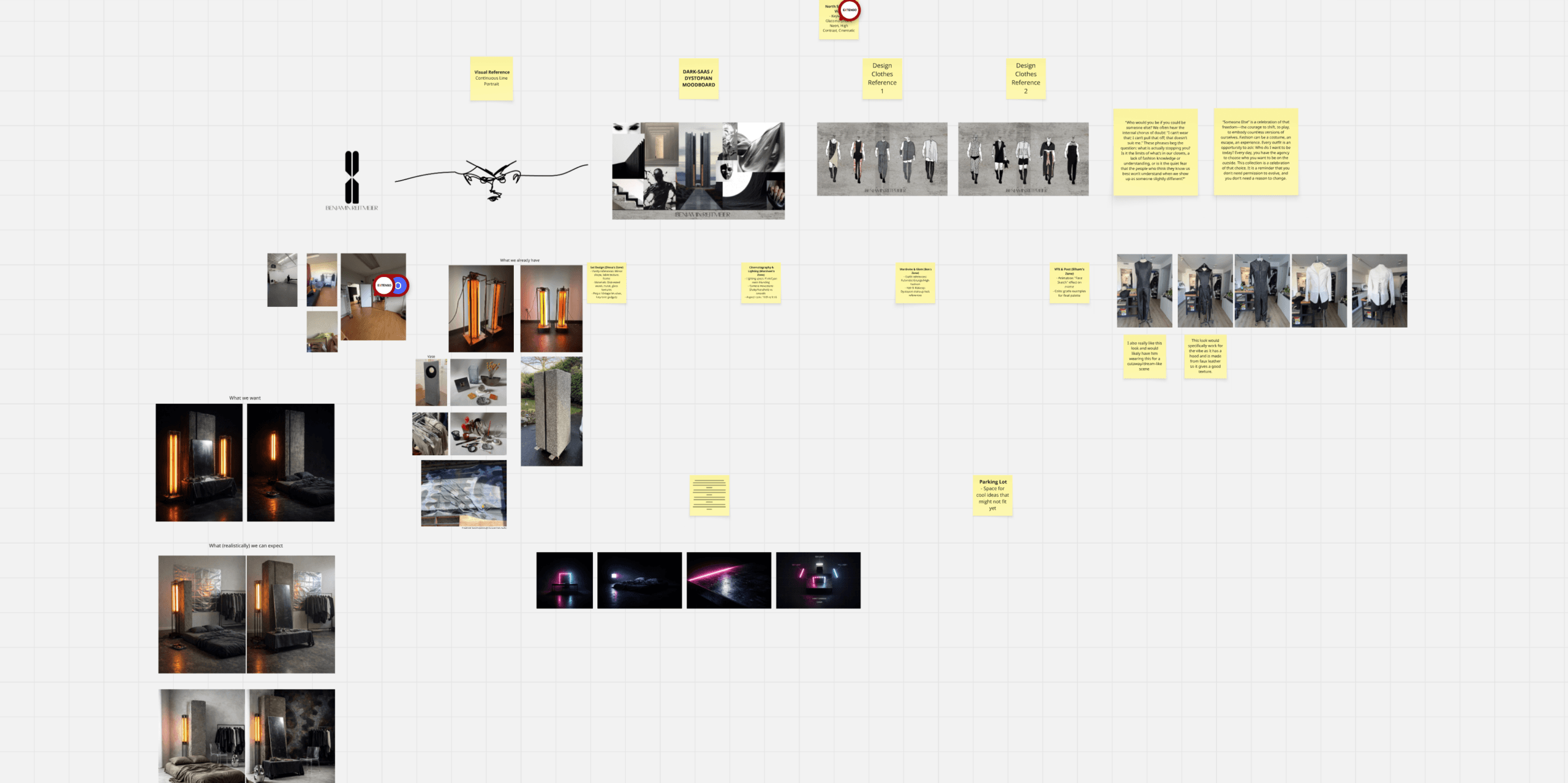 Pre-production moodboard for the Ben Reitmeier project