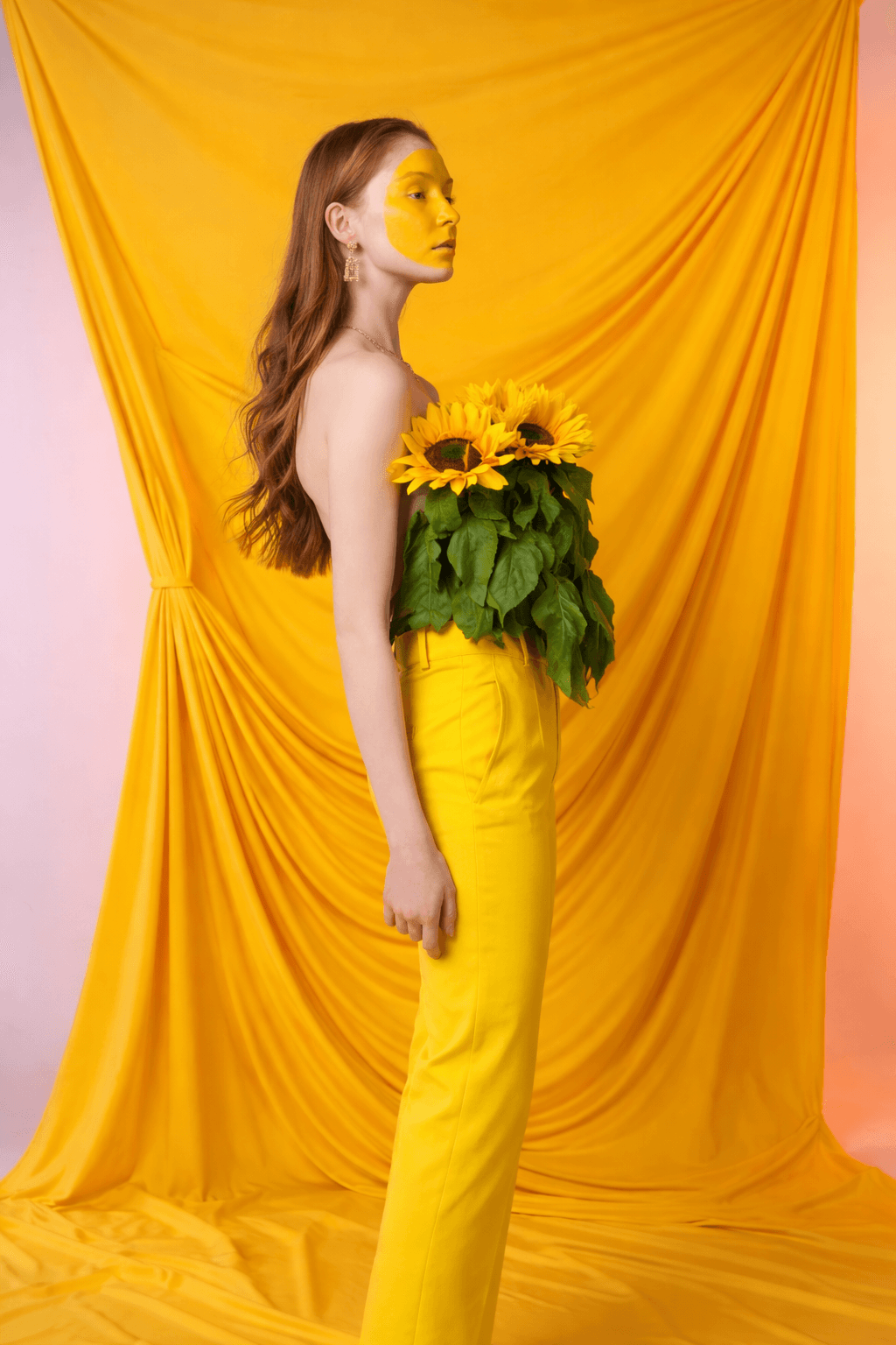 Dramatic shadow and light play in a studio environment