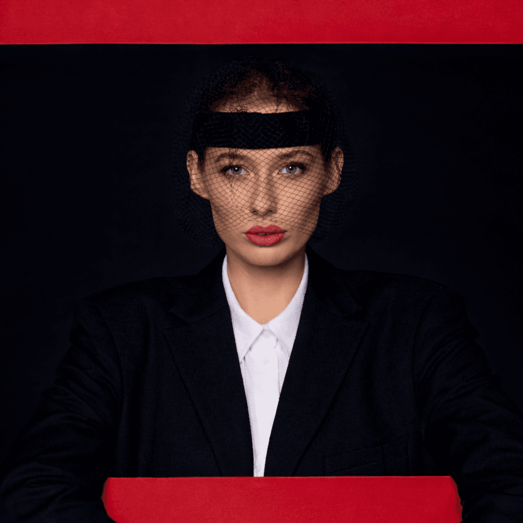 Cinematic moody lighting setup in White Loft Studio