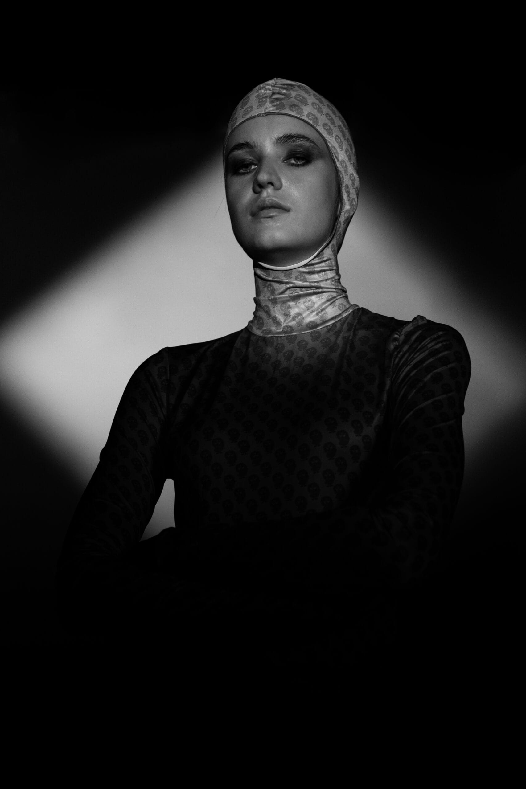 Cinematic Black and White Editorial Portrait