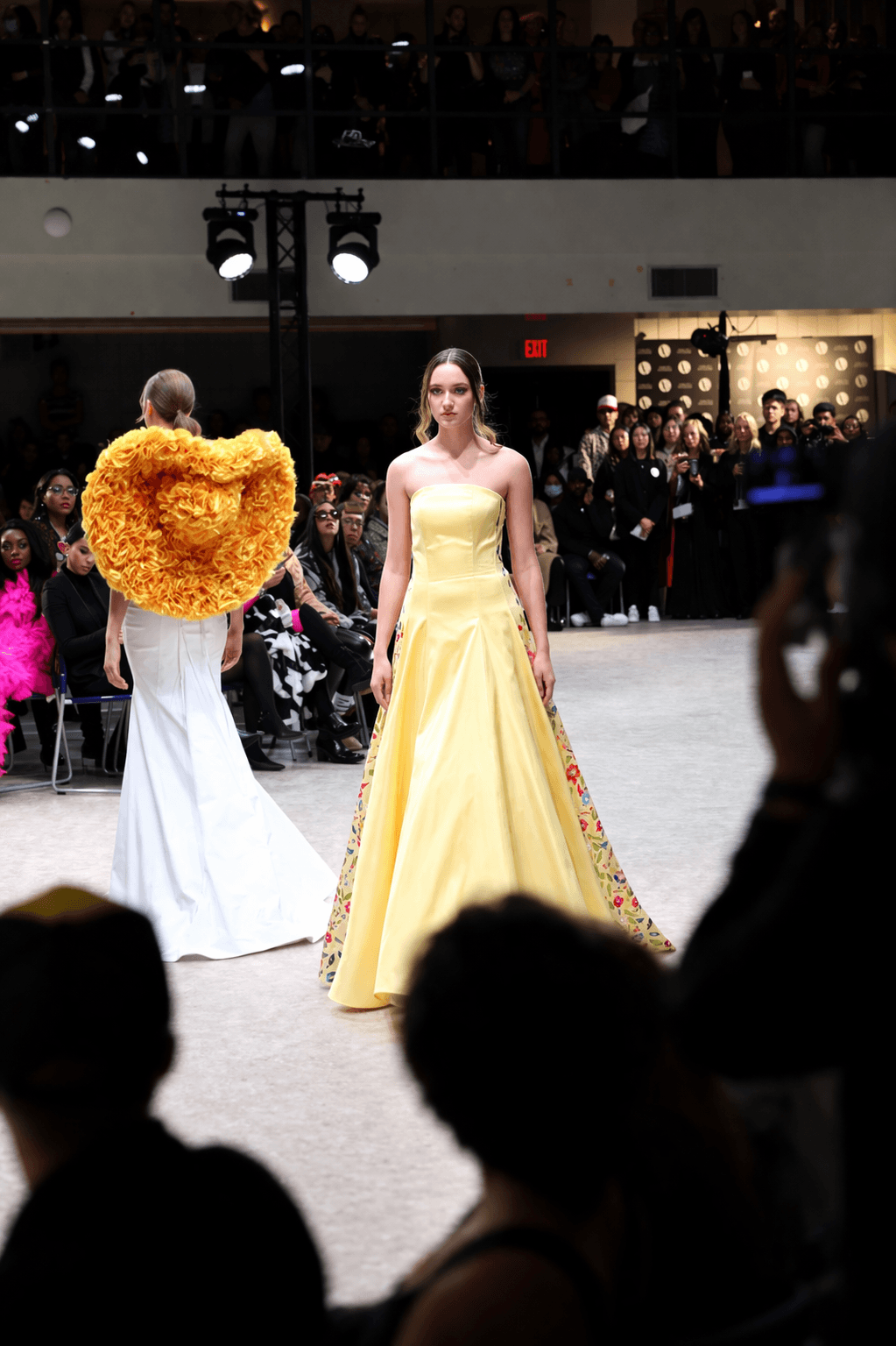 Structured elegant white gown