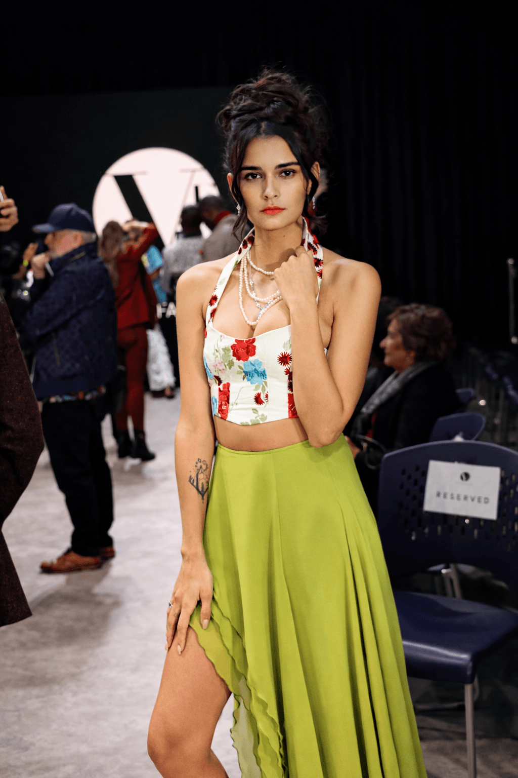 Culture and social message fashion piece on the runway