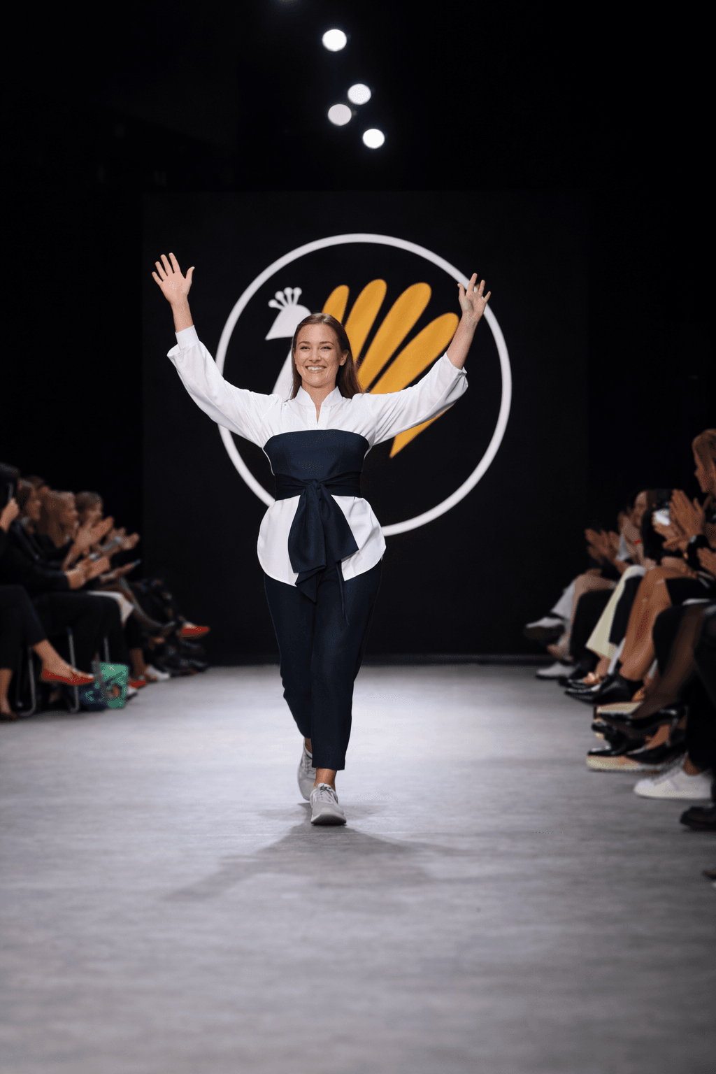 Designer runway finale celebration