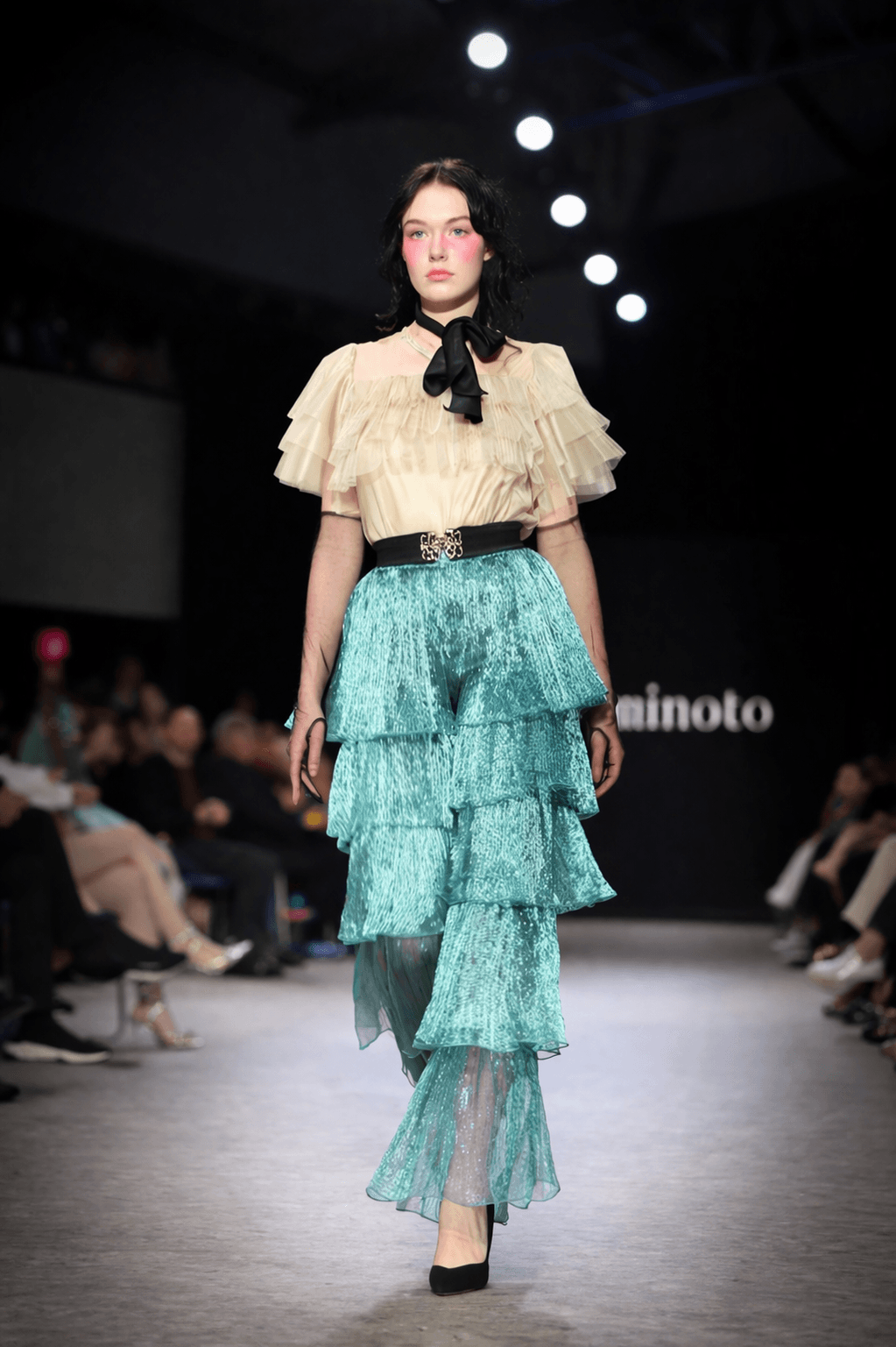 Teal ruffle editorial stills